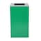 Alpine Industries Square Recycling Gin, 29 Gallons, Green Can, Square Opening Lid ALP4450-KIT-GRN-S - alternate 1